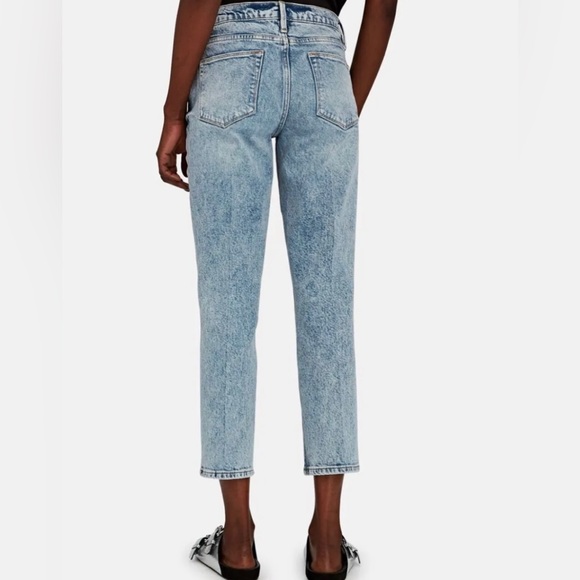 FRAME Denim Le High Straight Bleach Wash Jeans Lombard 23 - Picture 4 of 4